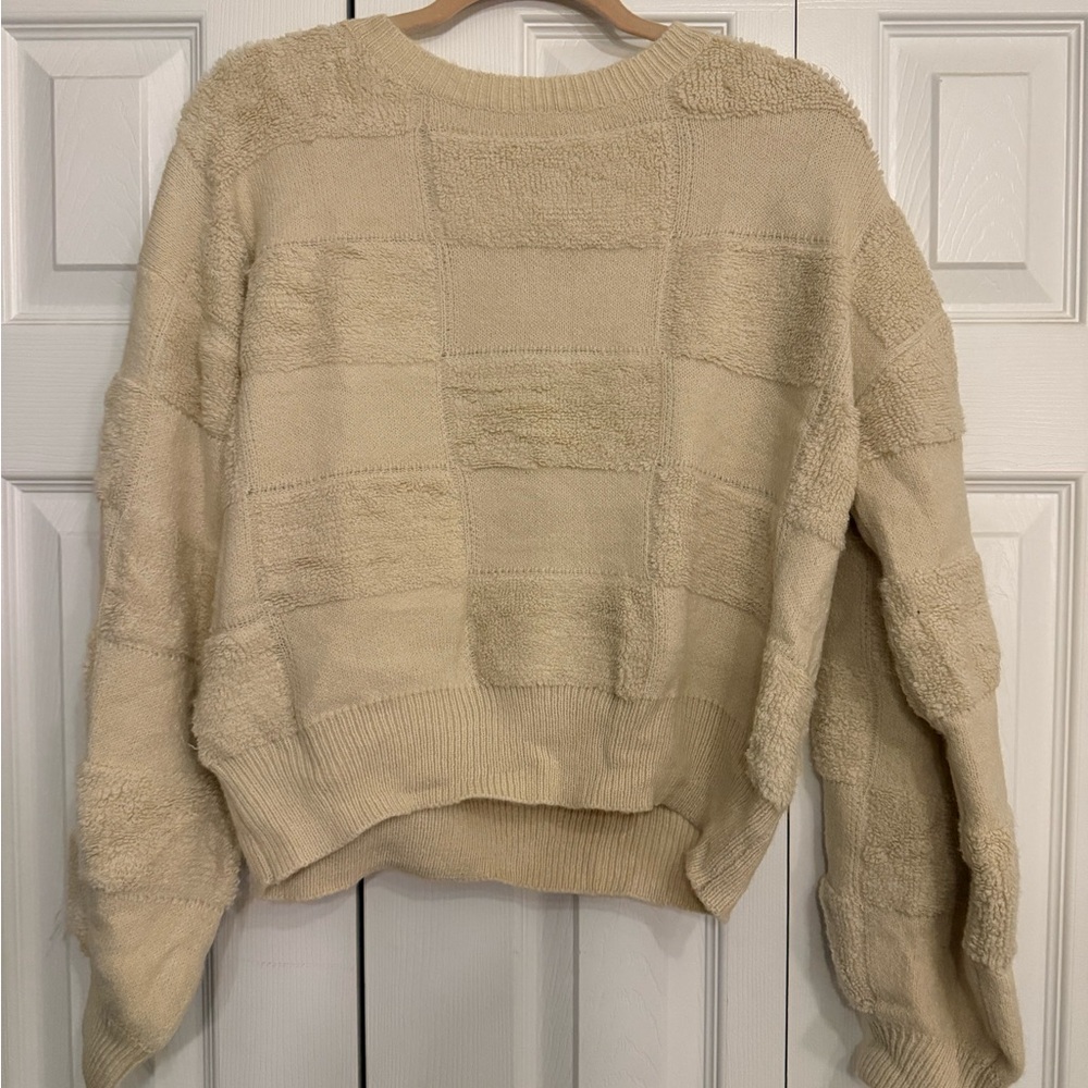 Vestique Textured Cream Women's Sweater